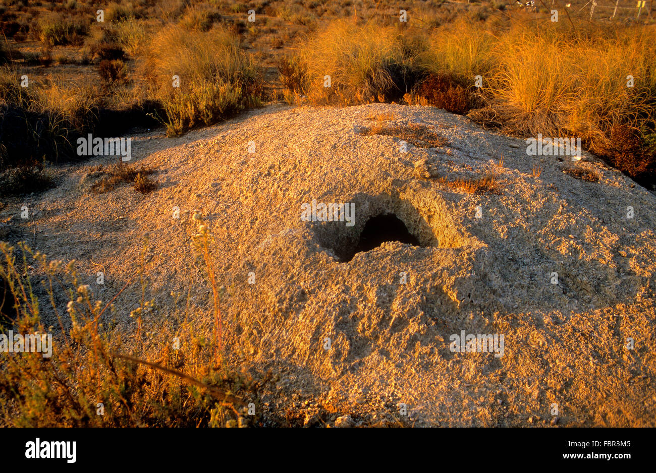 `Túmulo´,geological formation due to swelling of the gypsum when it absorbs water.´Natural place of` Karts en Yesos´.park of Gyp Stock Photo